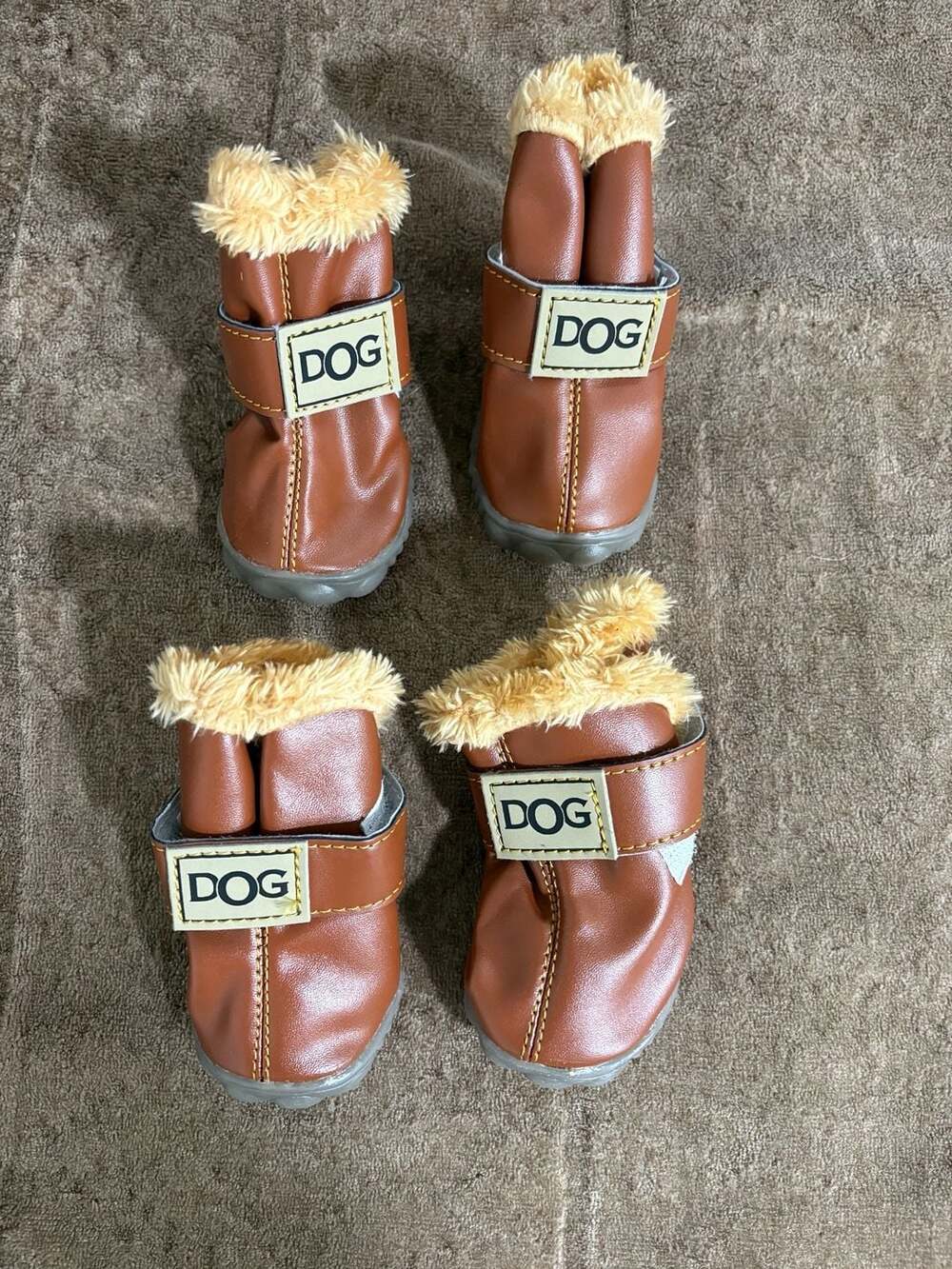 Winsoon Pet Dog Australia-Style Faux Fleece-Lined Winter Snow Boots, Size 1
